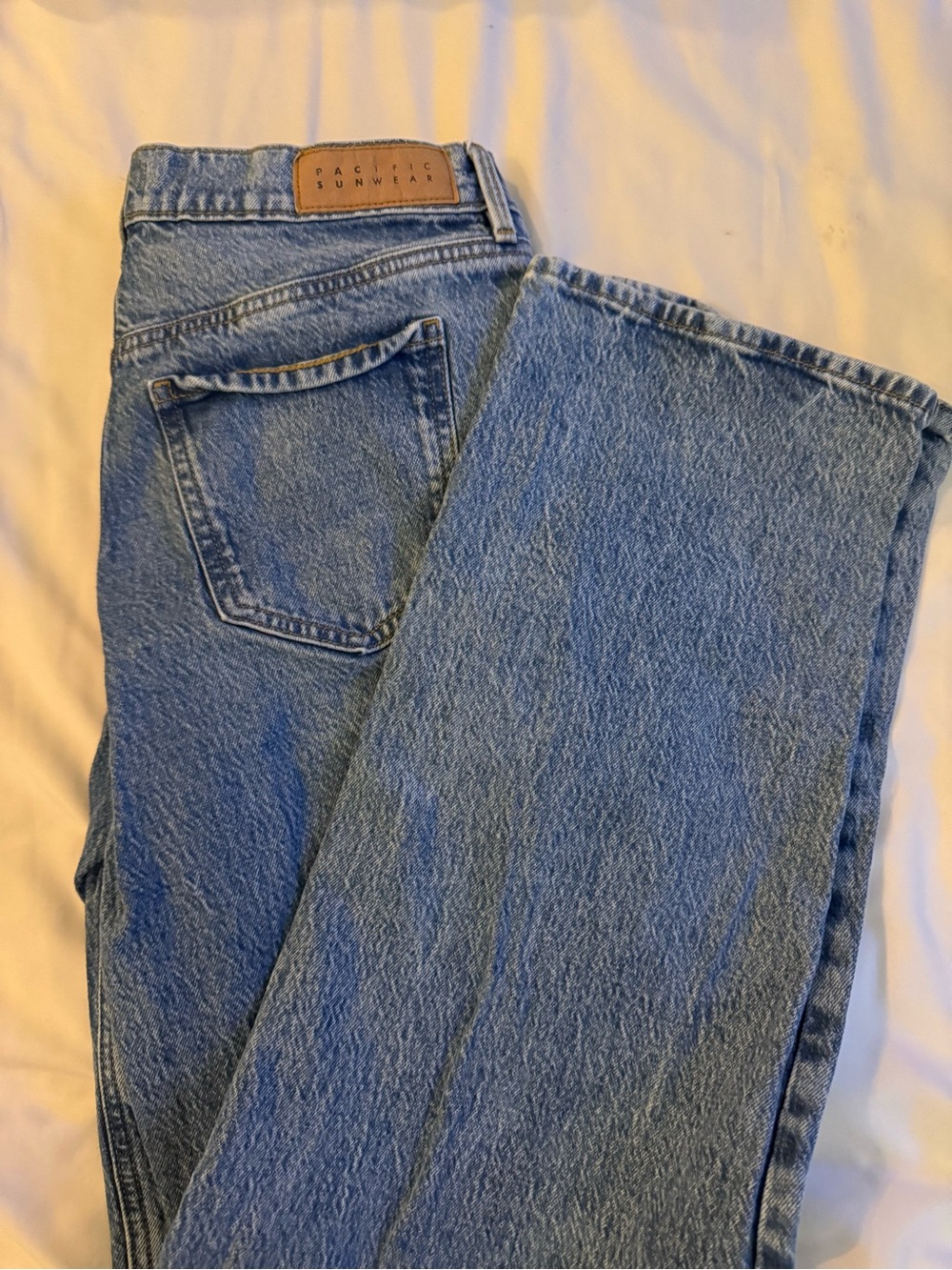 Pacific Sunwear Medium Blue Denim Straight-Leg Jeans